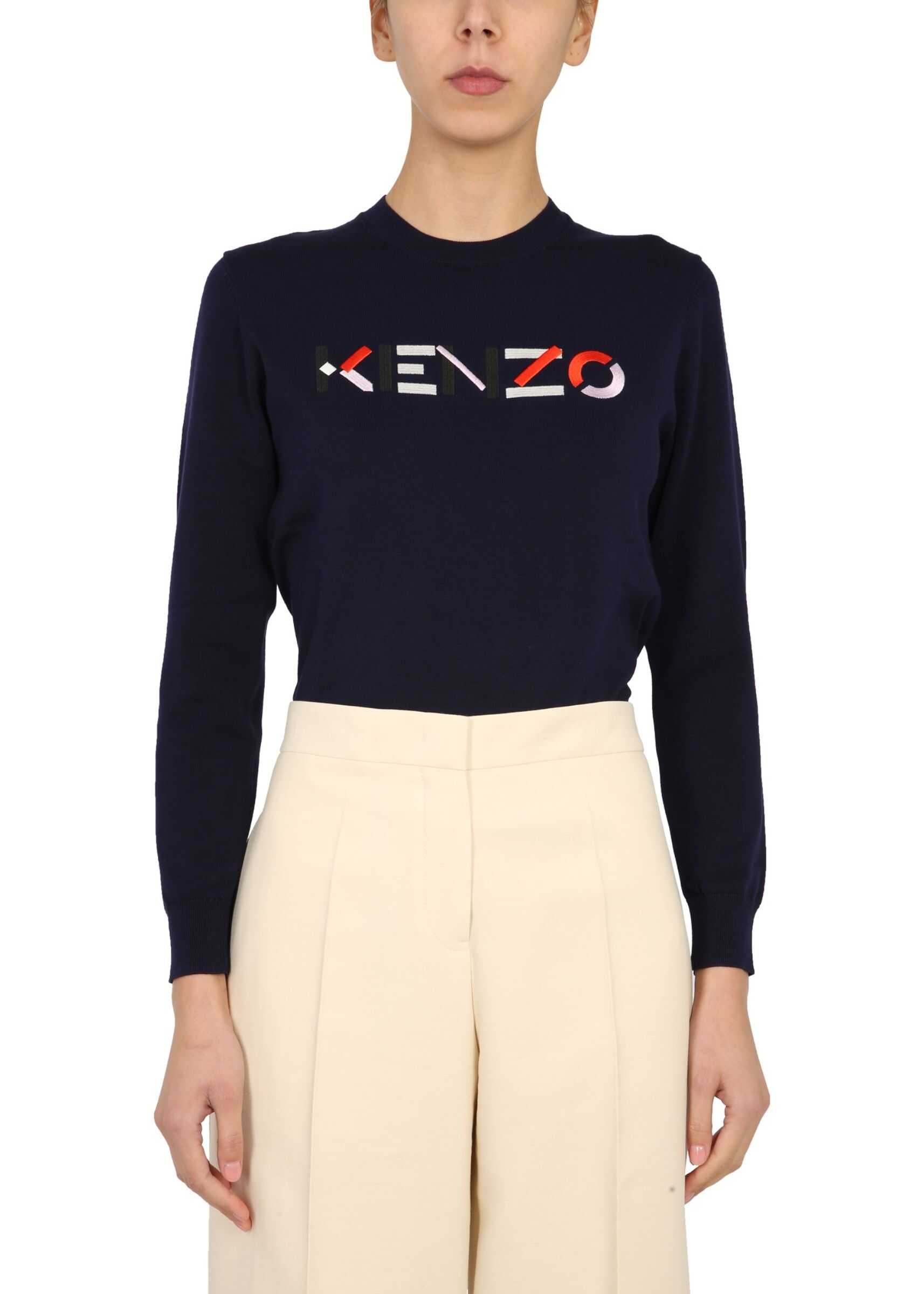 Kenzo Crew Neck Sweater FB52PU541_3LA76 BLUE