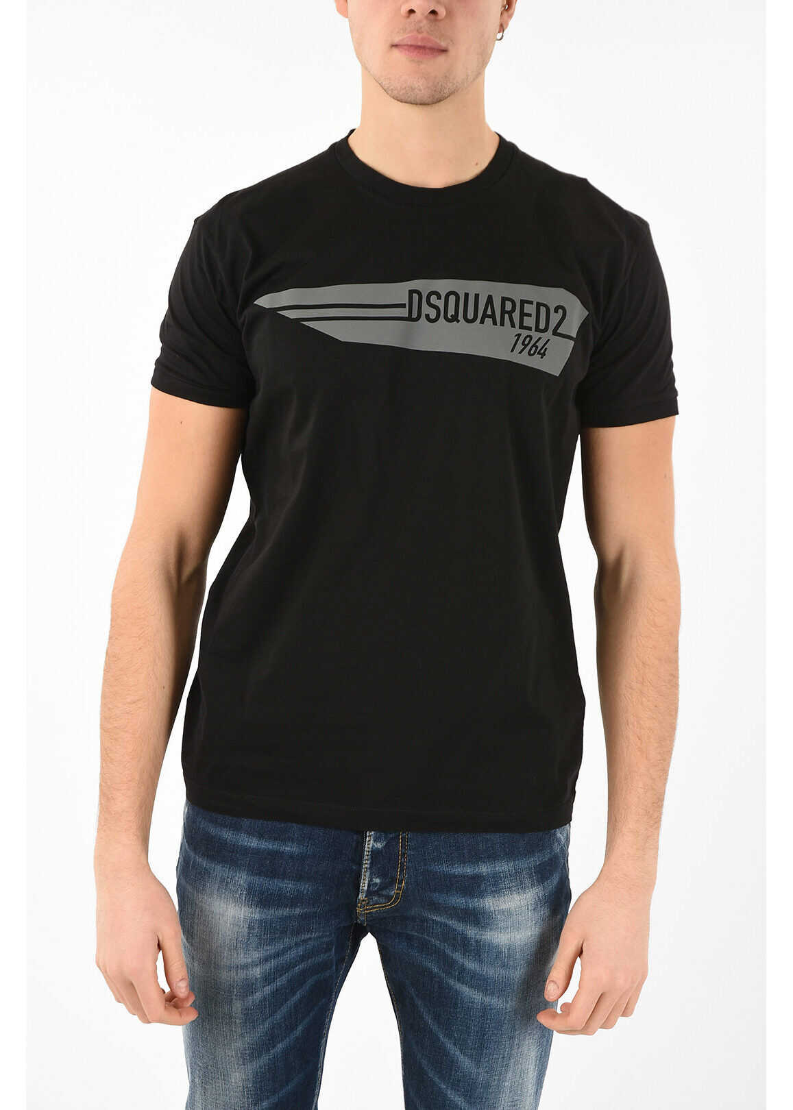 DSQUARED2 Printed VERY VERY DAN FIT T-shirt BLACK