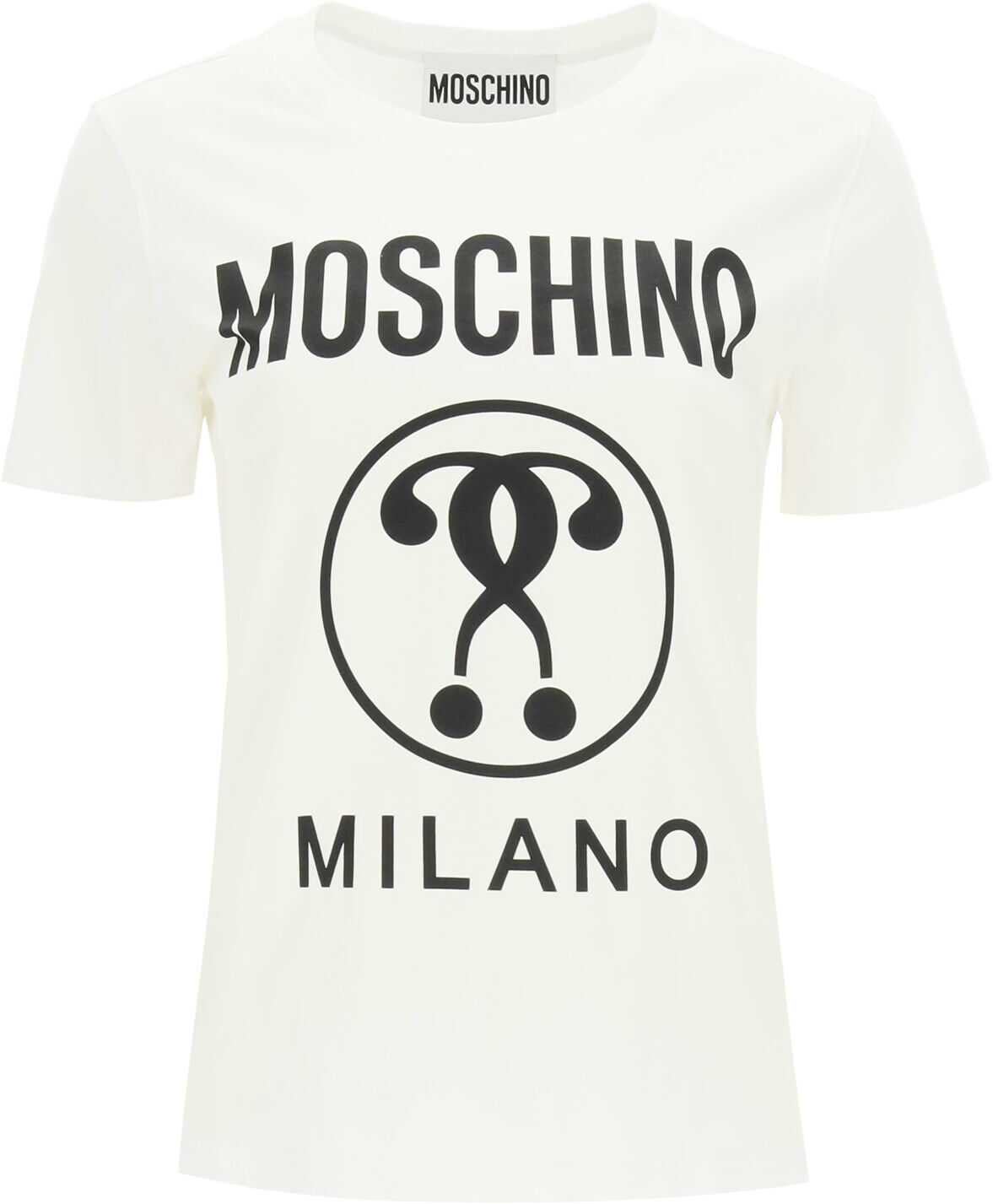 Moschino Double Question Mark Logo T-Shirt A0715 540 FANTASIA BIANCO