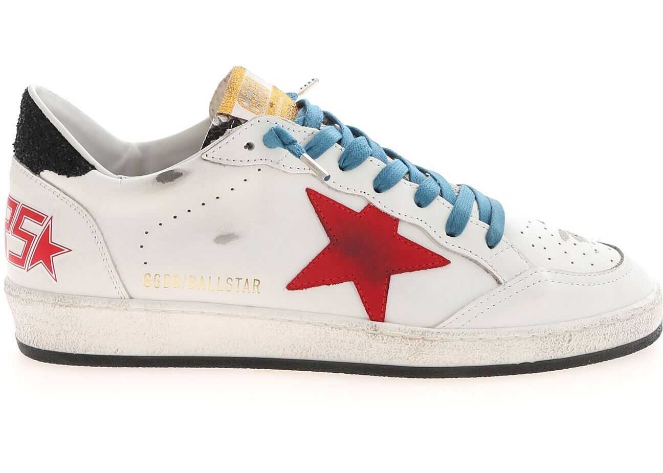 Golden Goose Ball Star Sneakers In White White