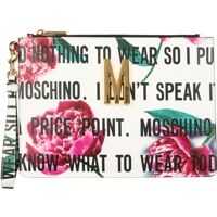 Genti mini Pouch With Slogan Flowers Print Femei