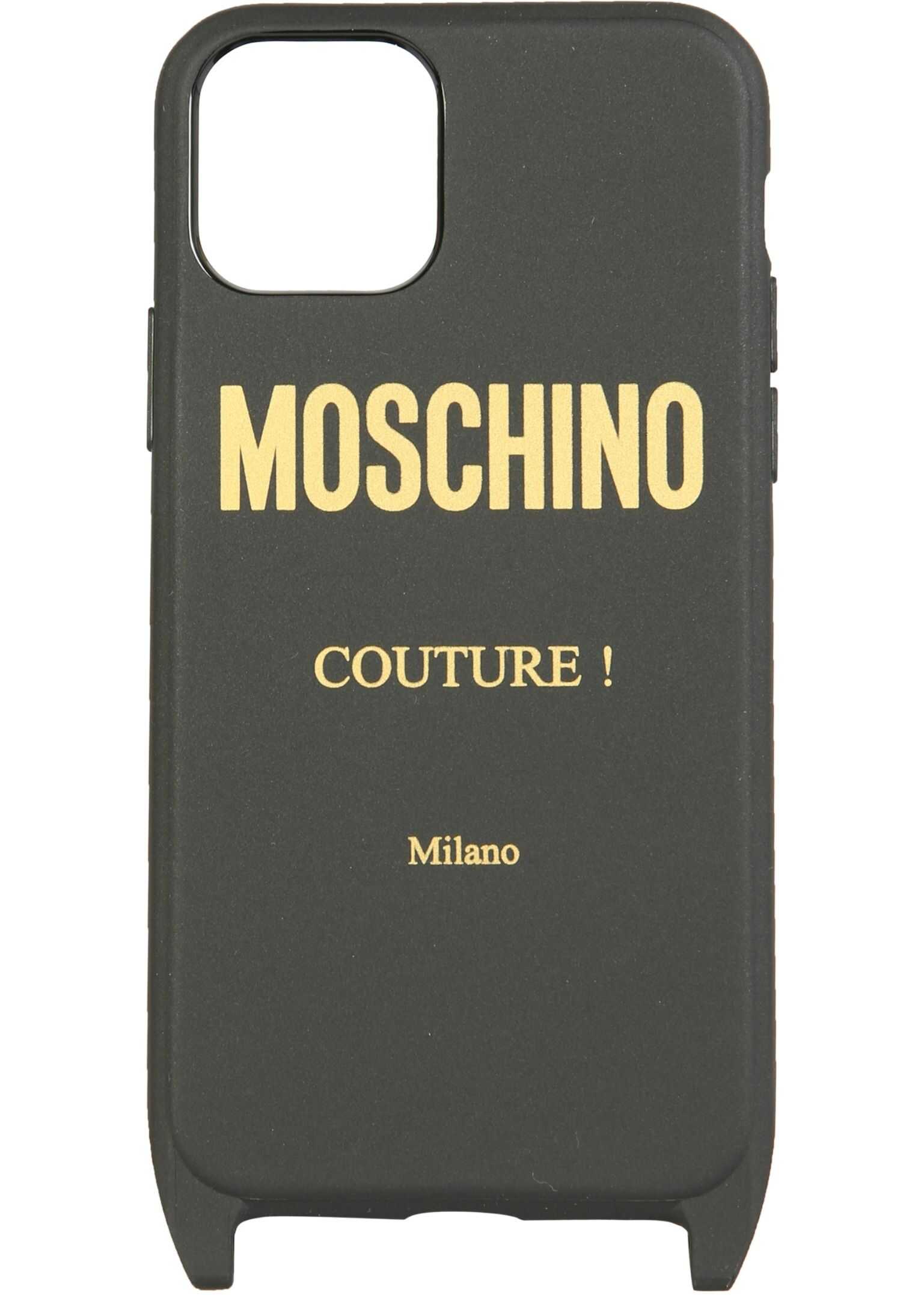 Moschino Iphone 11 Pro Cover With Logo Print BLACK