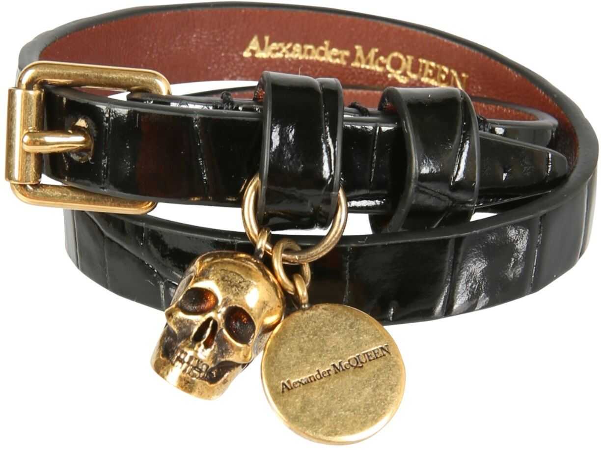 Alexander McQueen Double Turn Bracelet BLACK