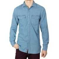 Camasi casual Pearl Snap-Button Denim Shirt MW0MWII870 Barbati