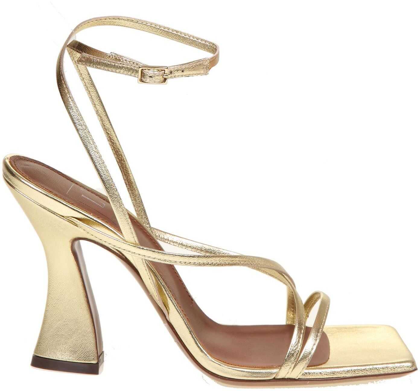 Gold Laminated Sandals