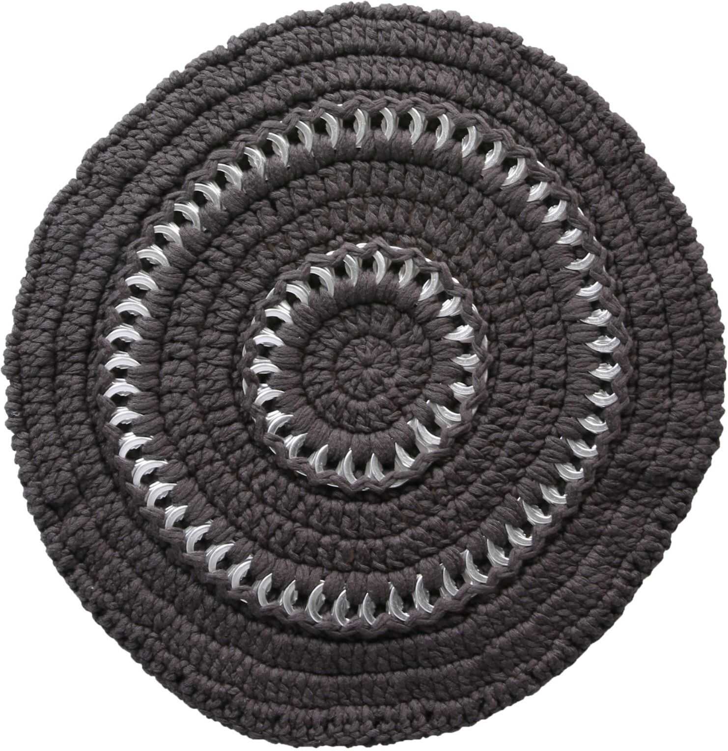 Ganni Crochet Knit Hat GREY