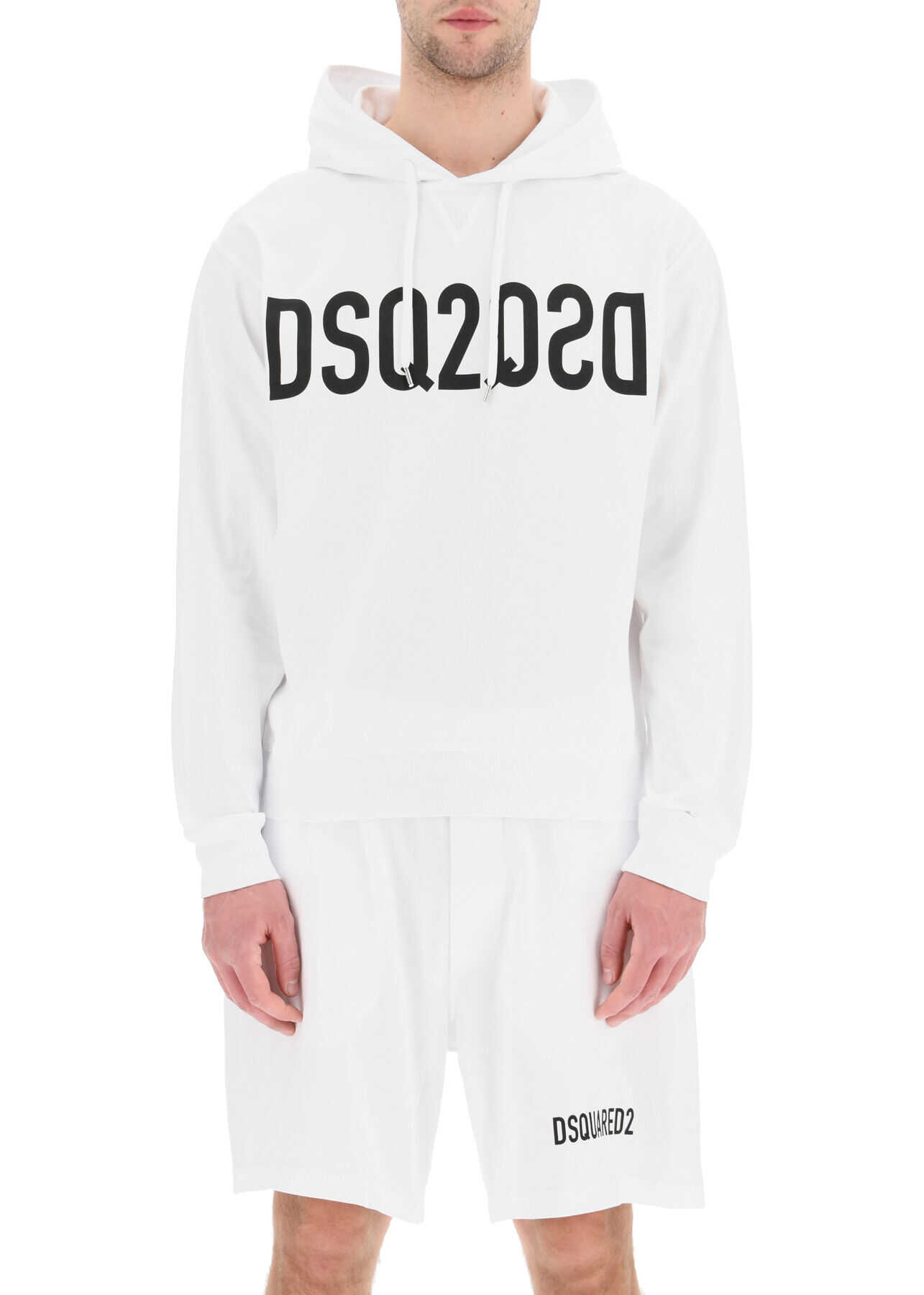 DSQUARED2 Sweatshirt With New Logo Print S74GU0495 S23851 WHITE