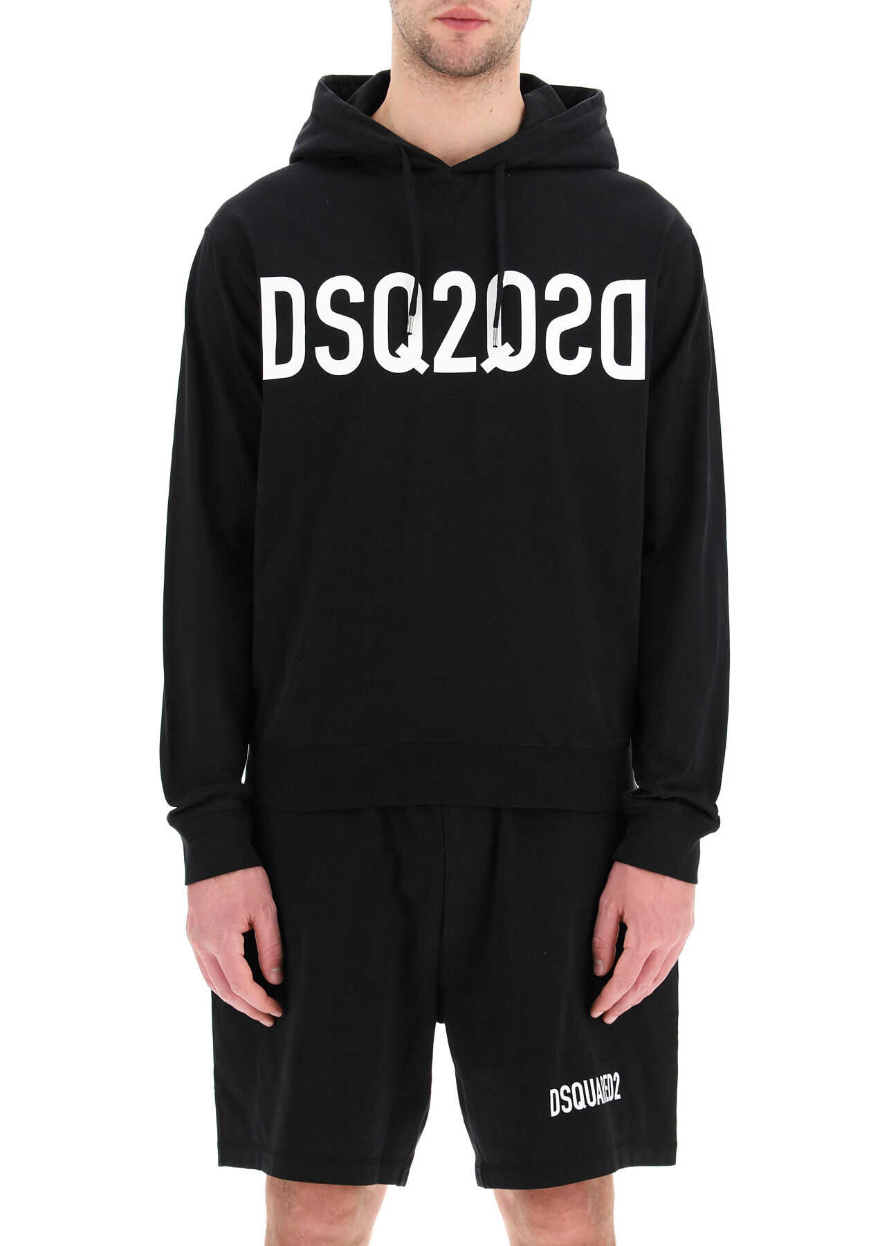DSQUARED2 Sweatshirt With New Logo Print S74GU0495 S23851 BLACK