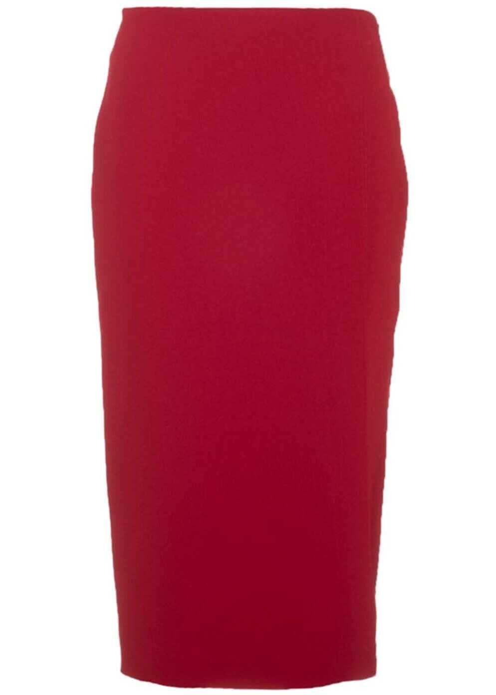 Valentino Garavani Sheath Skirt In Red Red