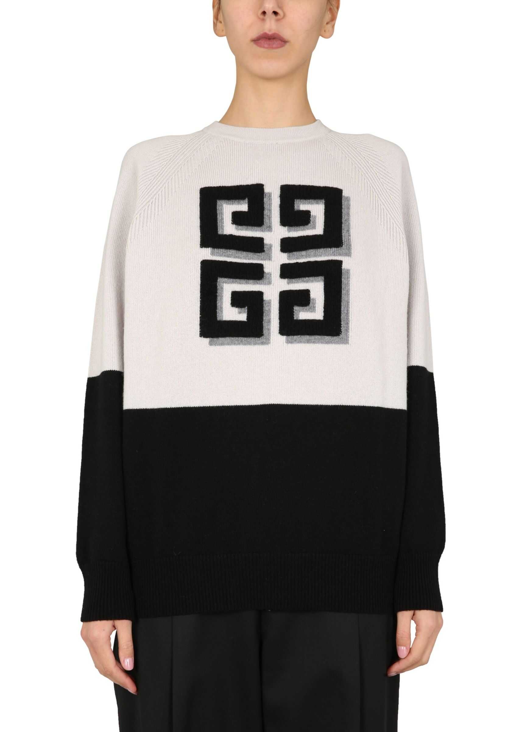 Givenchy Two-Tone Cashmere Pullover BW908N4Z8W_002 GREY