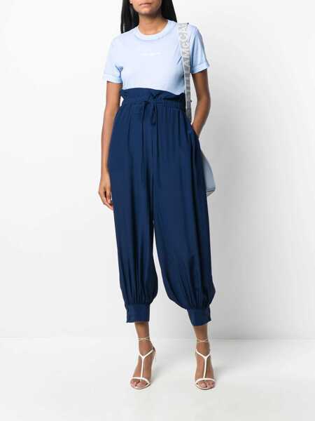 Tricouri Stella McCartney Crew Neck T-Shirt AZURE Femei (BM 8156458) 2