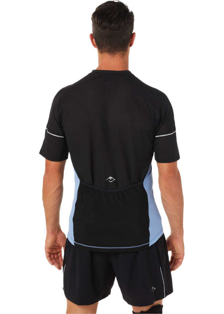 Tricouri ASICS Fujitrail Top Tee Blue Barbati (BM 8158519) 3