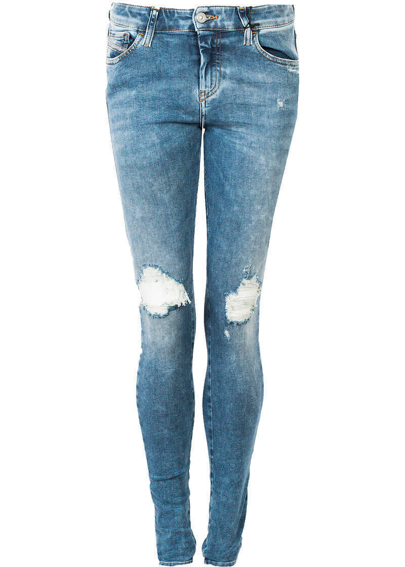 Blugi skinny Diesel Slandy 00SXJN Niebieski Femei (BM 8163190) 2