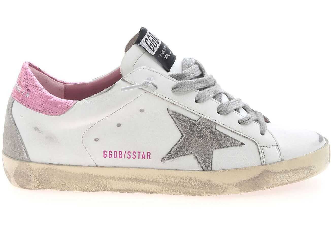 Golden Goose Superstar Classic Sneakers In White And Pink White