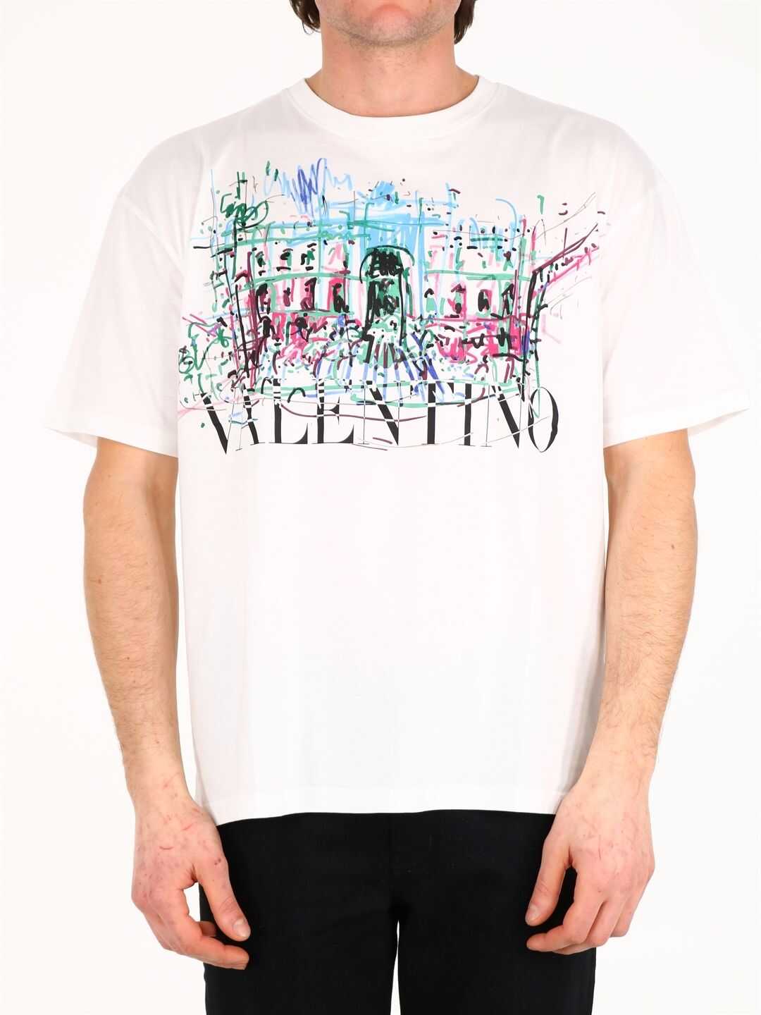 Valentino Garavani T-Shirt Roman Sketches White