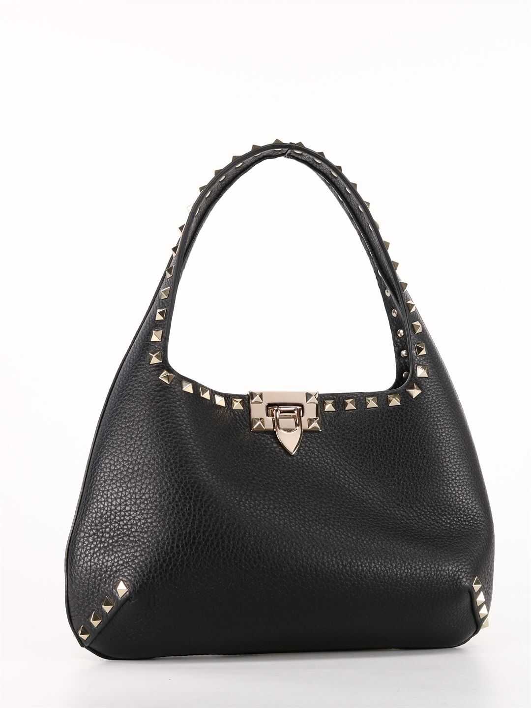 Valentino Garavani Rockstud Hobo Bag Small Black