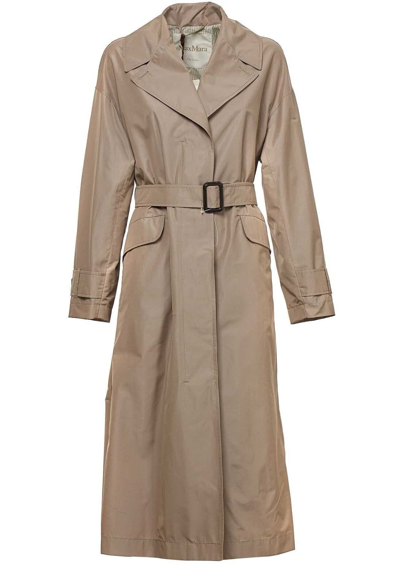 Max Mara Eimper Trench Coat In Natural Color Beige