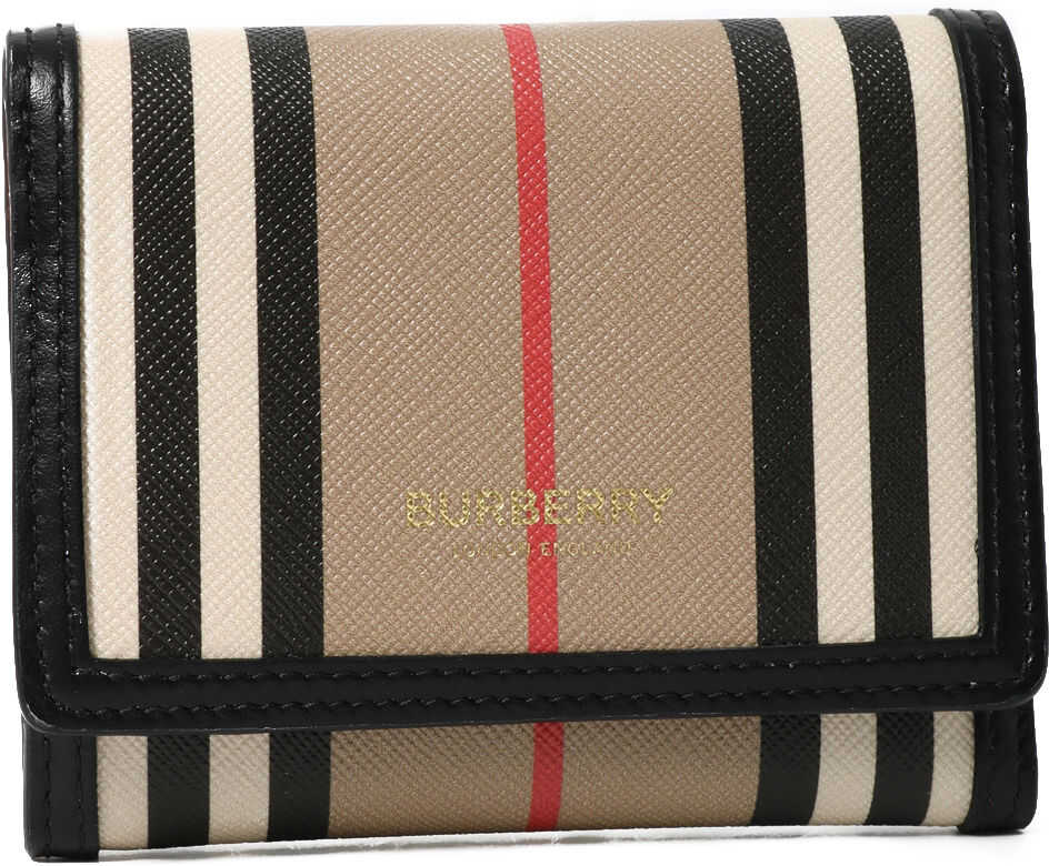 Burberry Small Striped Wallet Beige