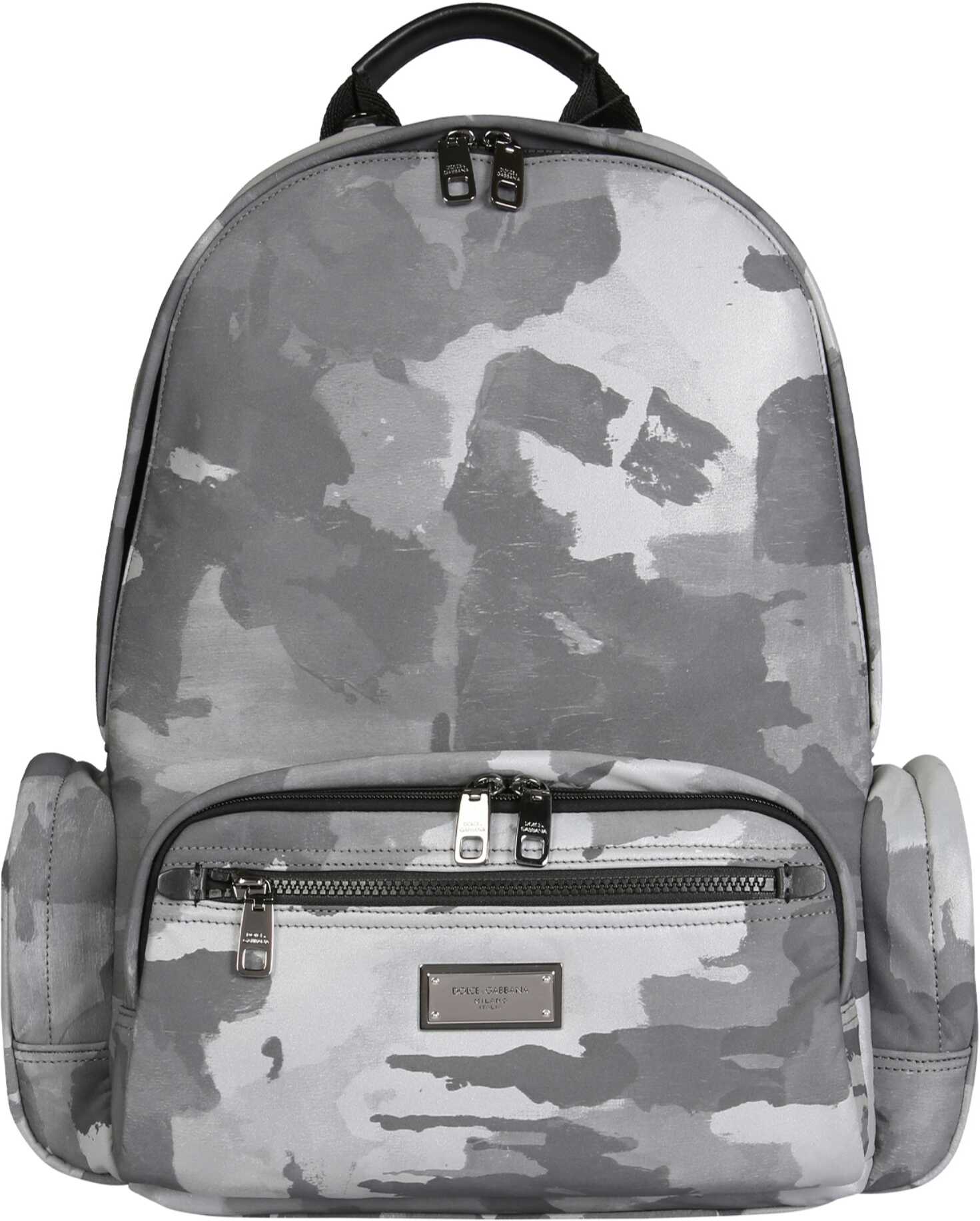 Dolce & Gabbana Backpack With Camoflauge Print And Logo MULTICOLOUR b-mall.ro
