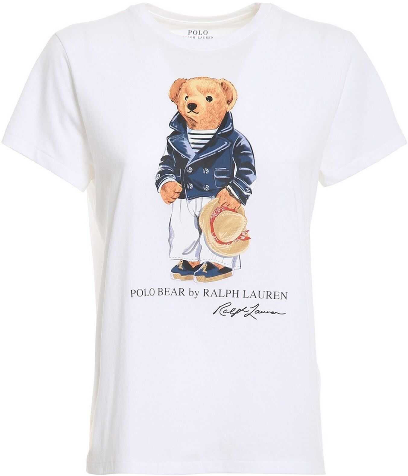 Ralph Lauren Printed Cotton T-Shirt In White White