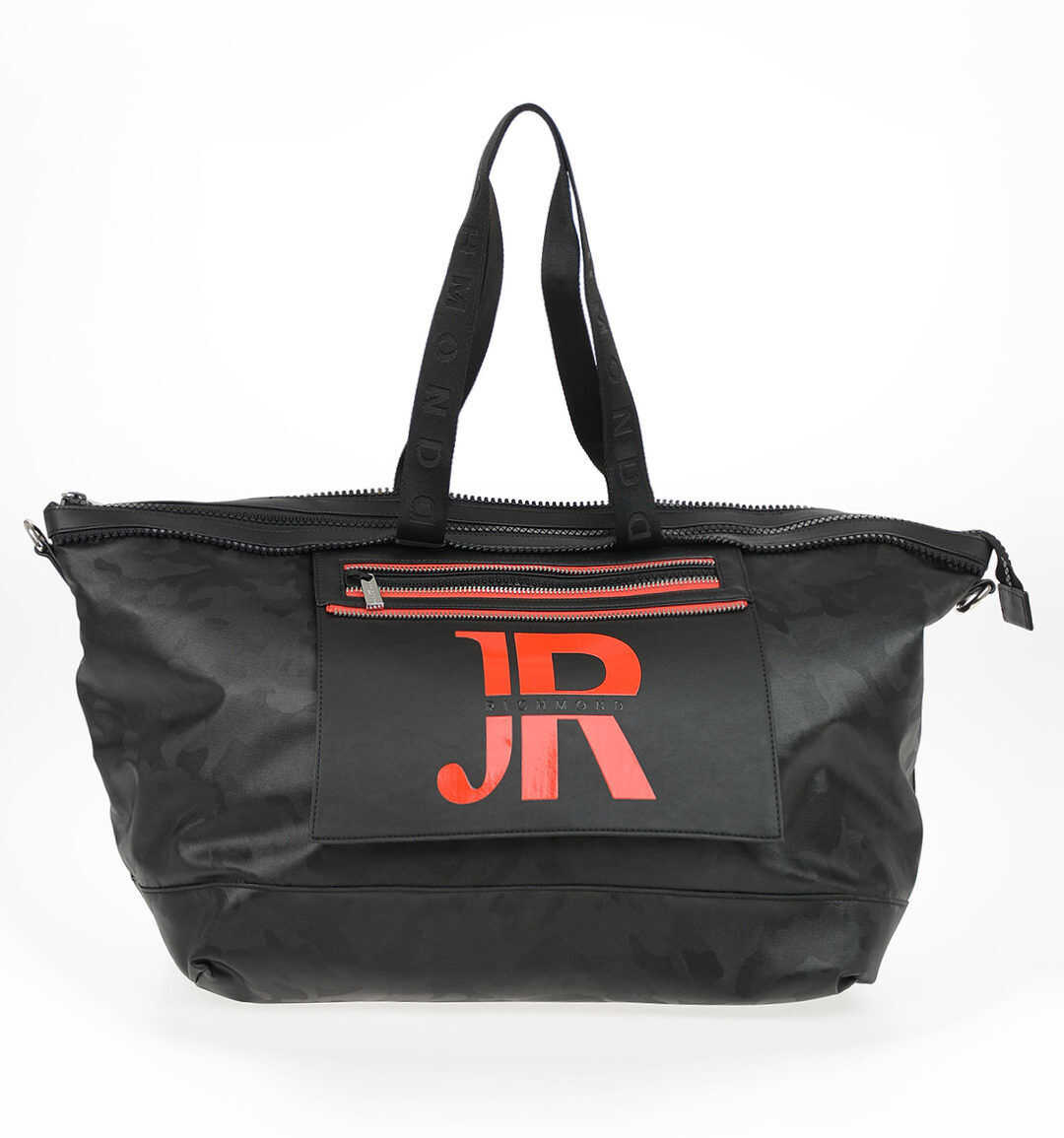 John Richmond Camouflage Laserra Weekend Bag Black