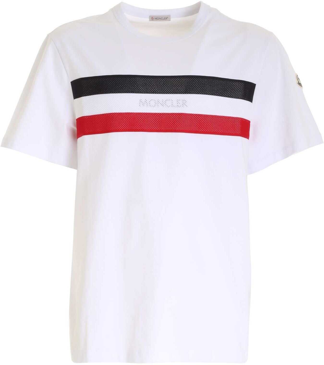 Moncler Logo Detail T-Shirt In White White