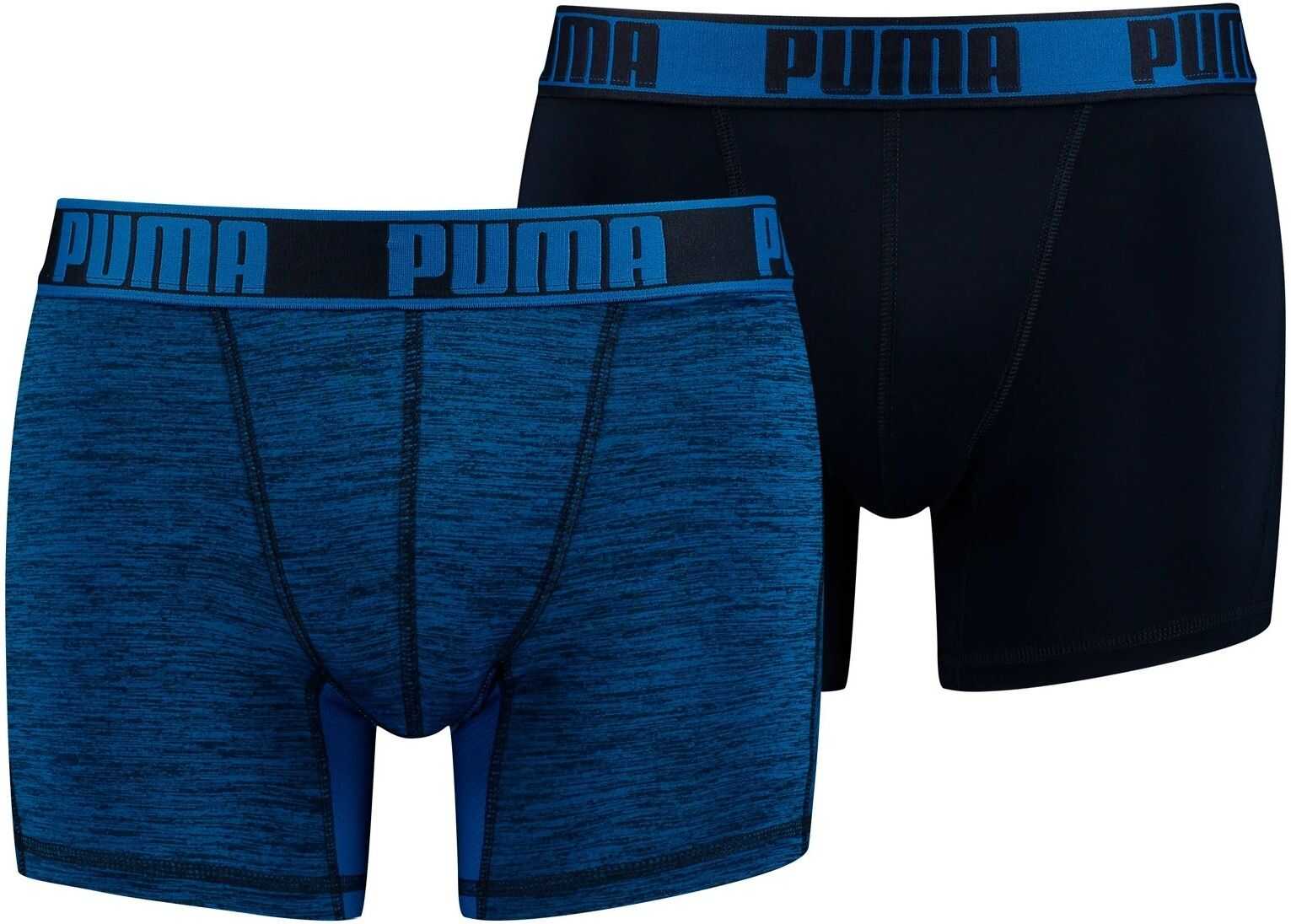 PUMA Active Grizzly Melange Boxers 2 Pack 906951 Blue