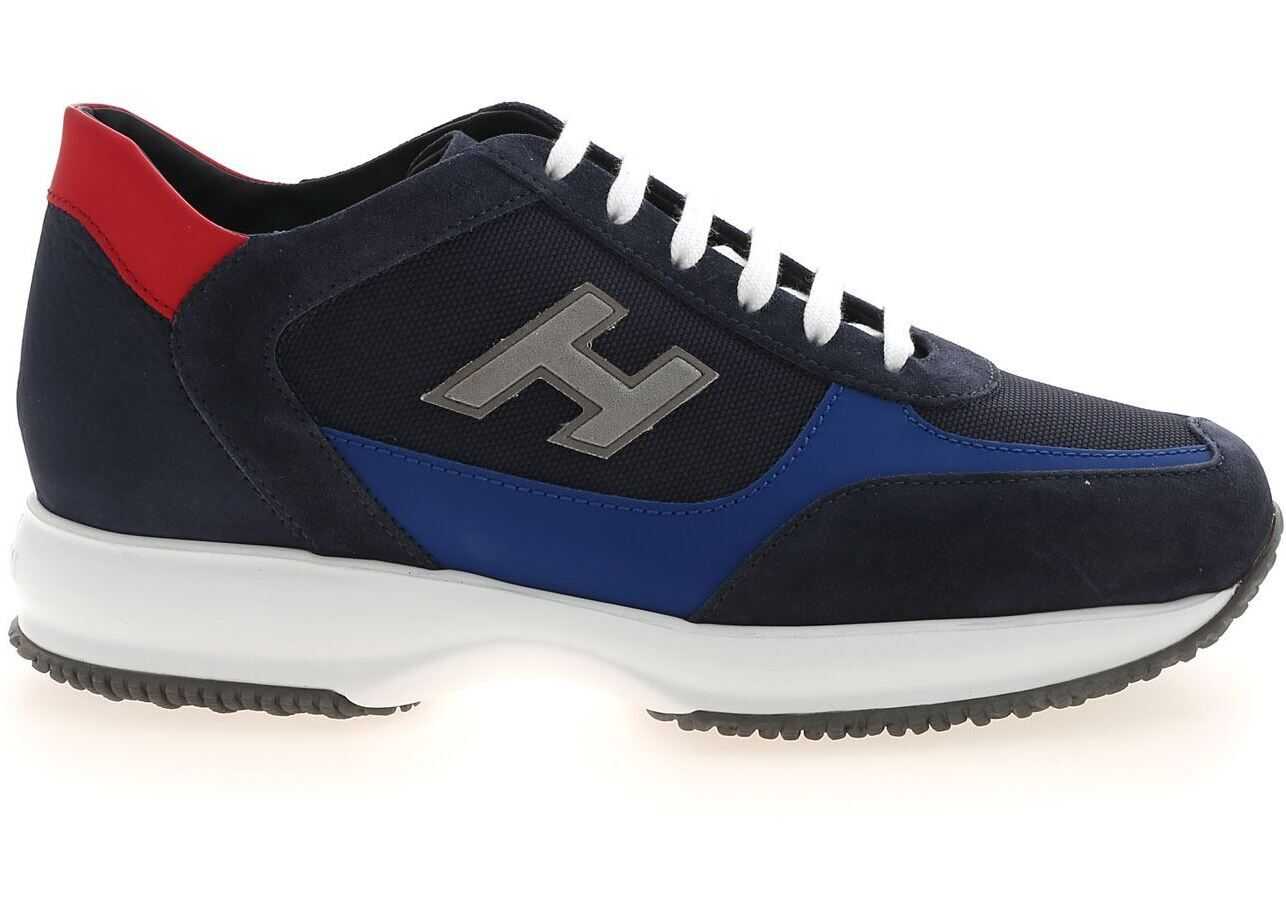 Hogan Interactive Sneakers In Shades Of Blue Blue