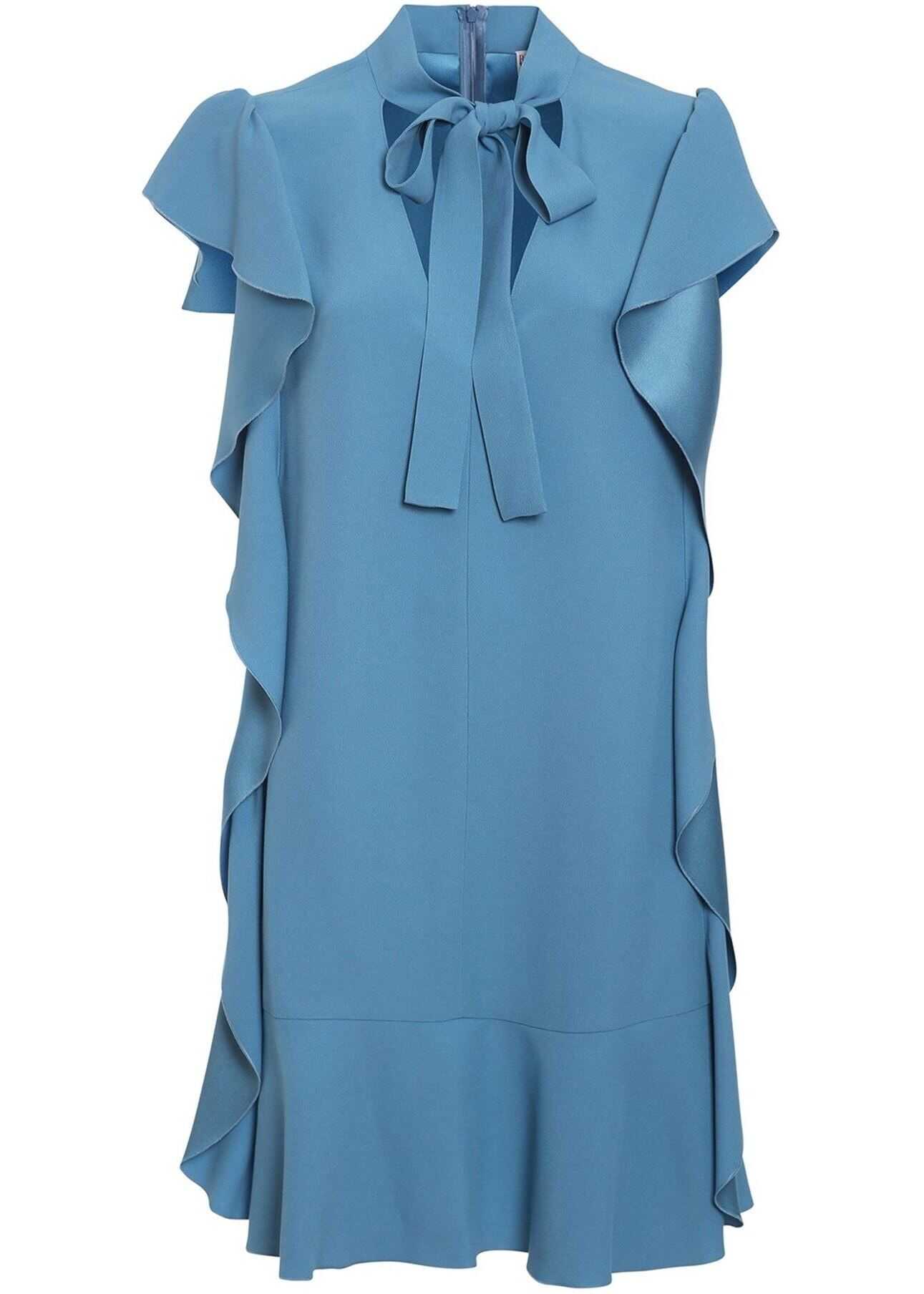 Crêpe Cocktail Dress In Light Blue