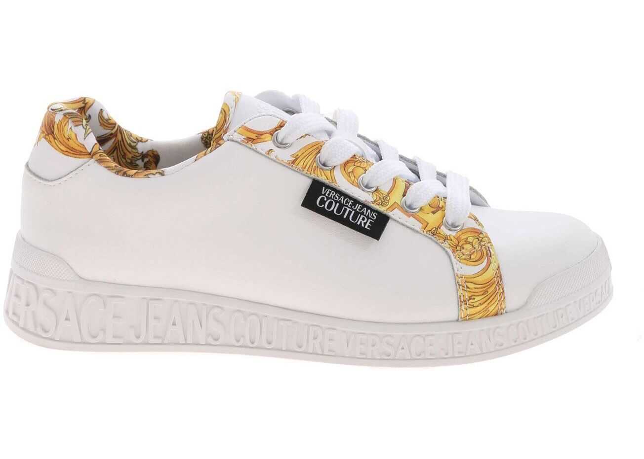 Baroque Print Sneakers In White