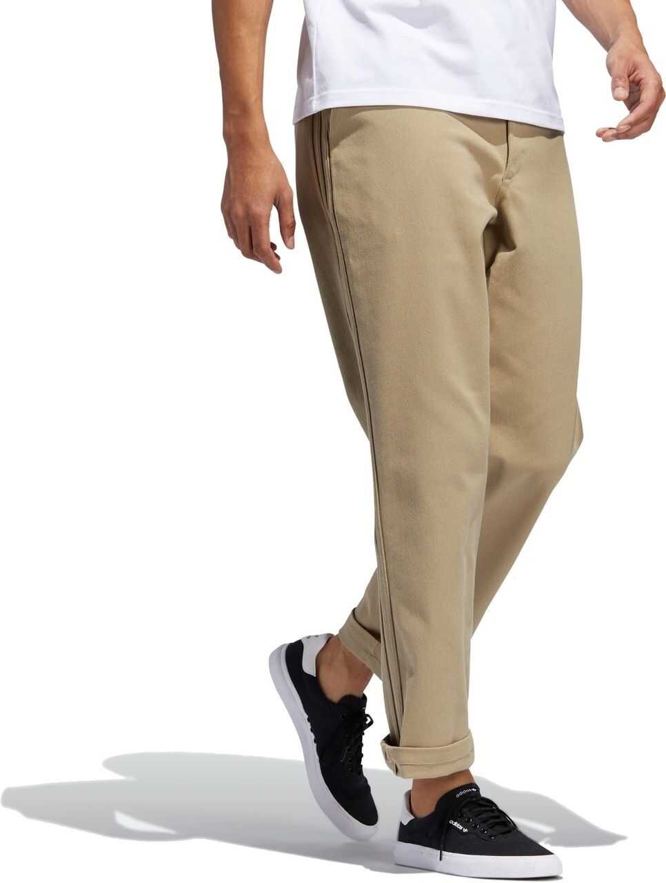 Pantaloni casual adidas Striped Chino Pants DU8335 Light brown Barbati (BM 8183986) 4