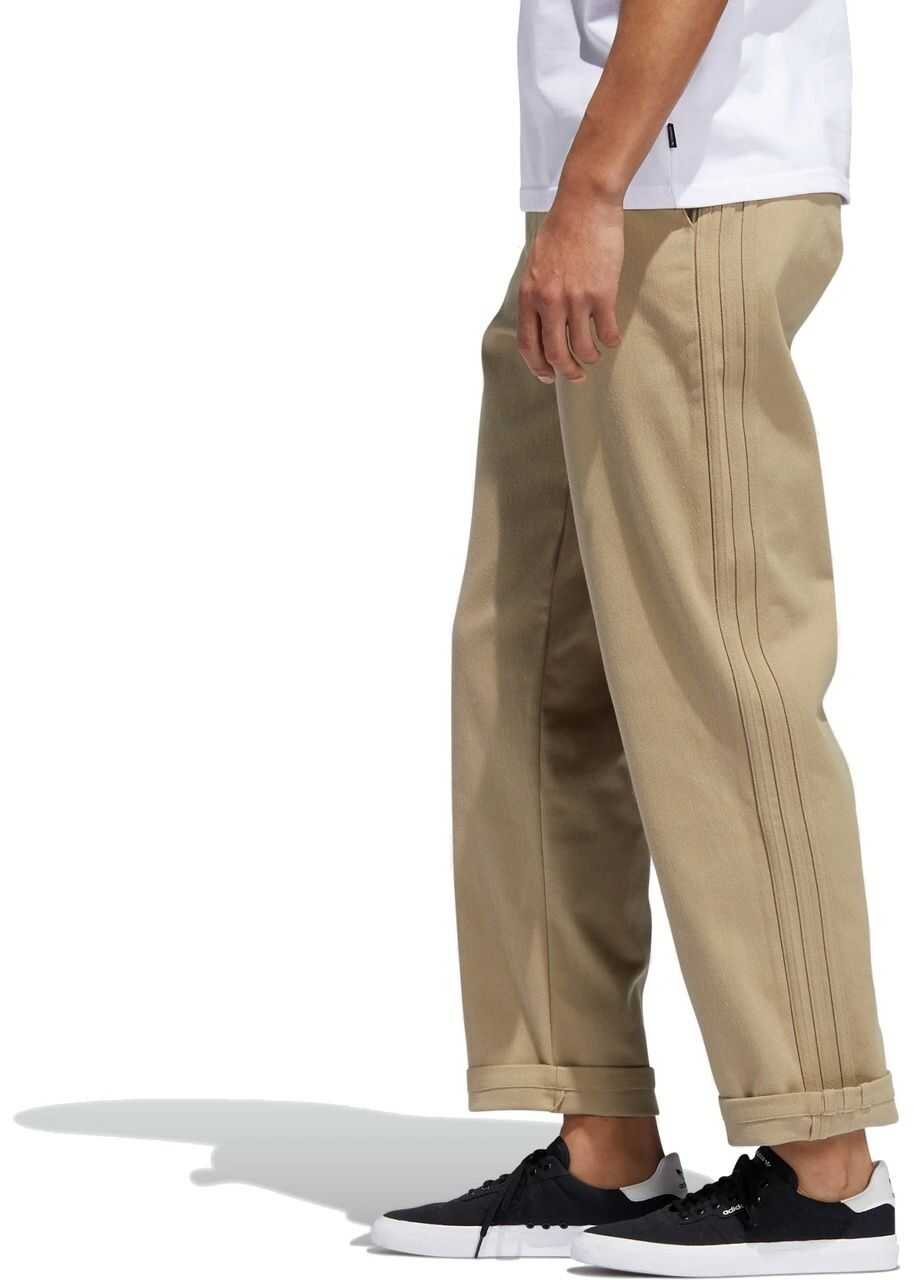 Pantaloni casual adidas Striped Chino Pants DU8335 Light brown Barbati (BM 8183986) 5