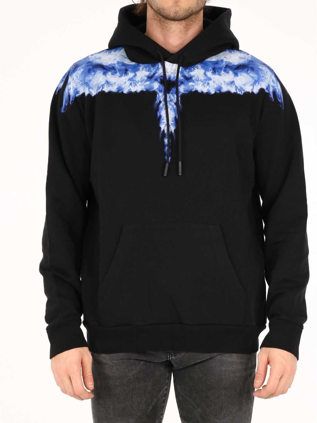 Marcelo Burlon Wings Cotton Hoodie Black