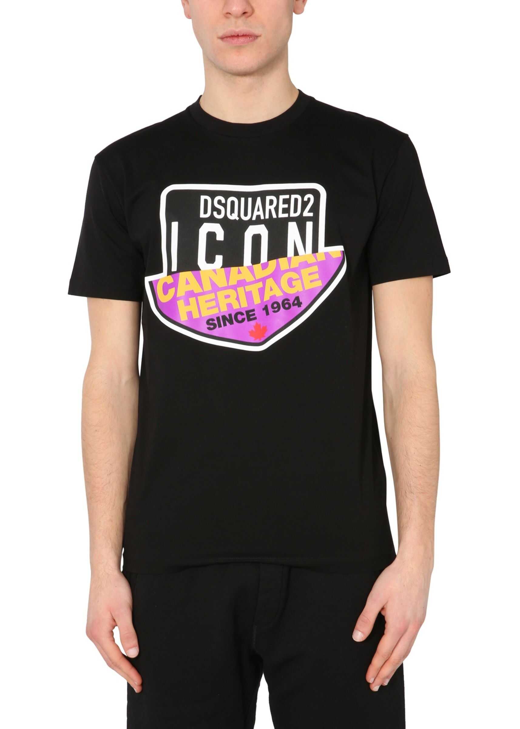DSQUARED2 Canadian Icon T-Shirt BLACK