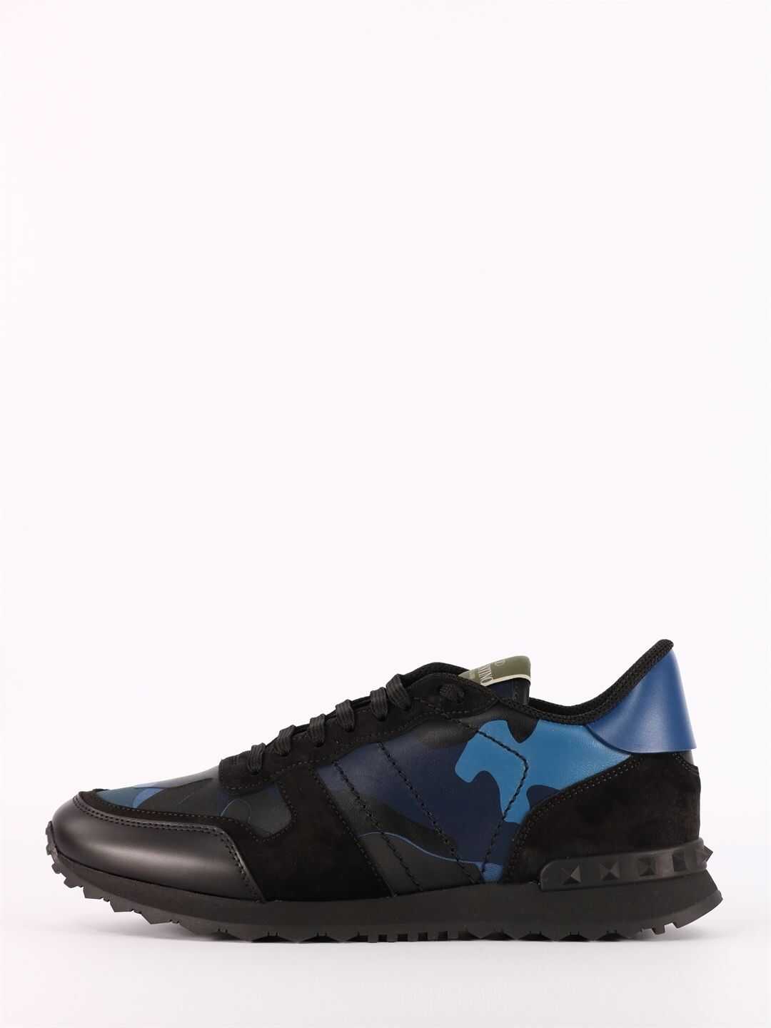 Valentino Garavani Rockrunner Camouflage Sneaker Black