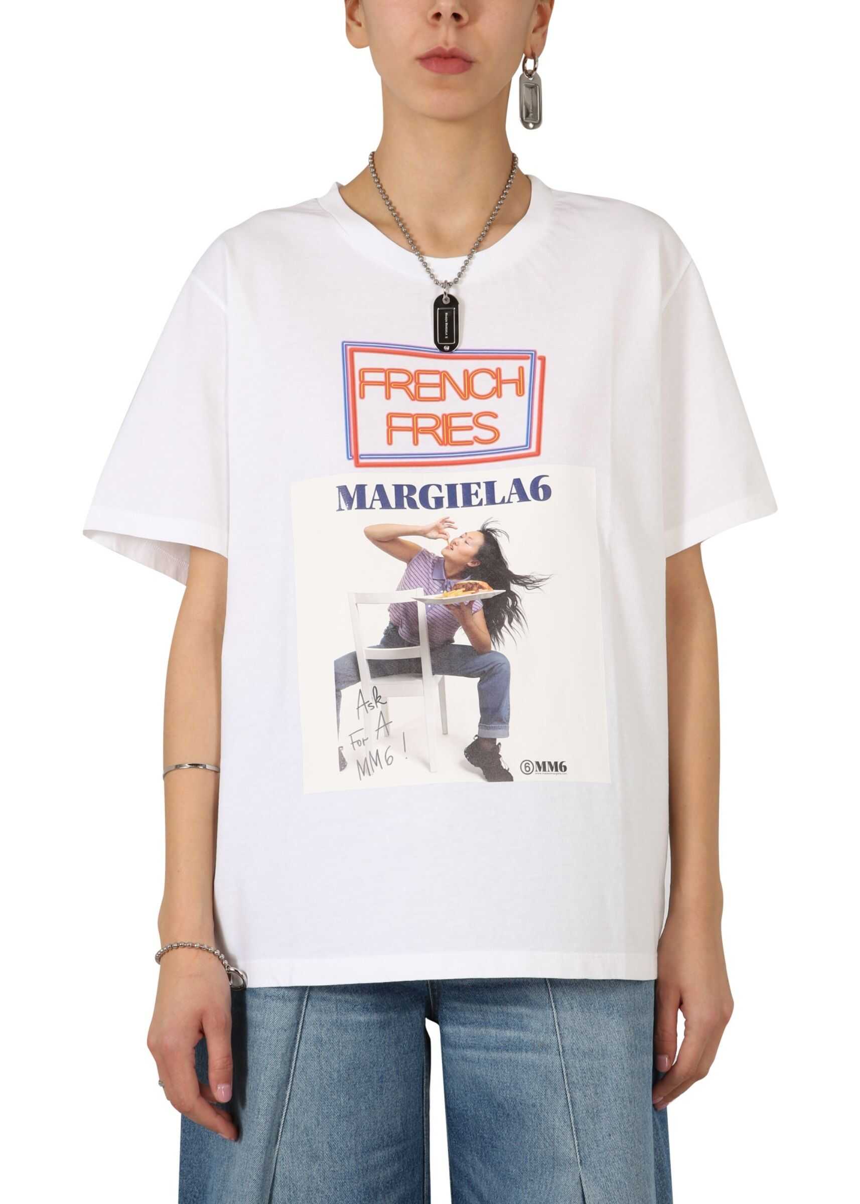 MM6 Maison Margiela French Fries T-Shirt WHITE