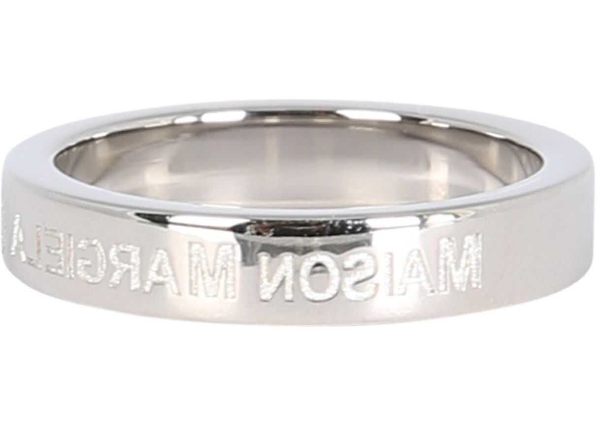 MM6 Maison Margiela Ring With Inverted Logo SILVER