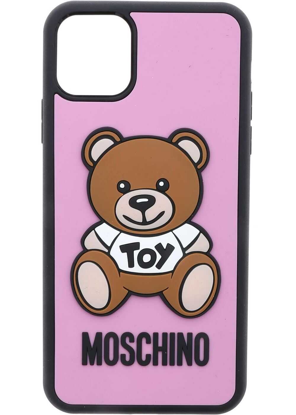 Moschino Teddy Bear Iphone 11 Pro Max Cover In Pink Pink