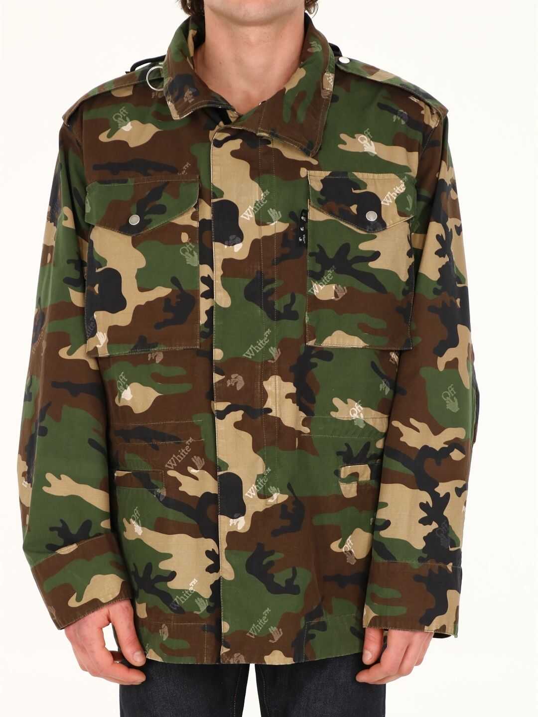 Off-White Camouflage Field Jacket Green