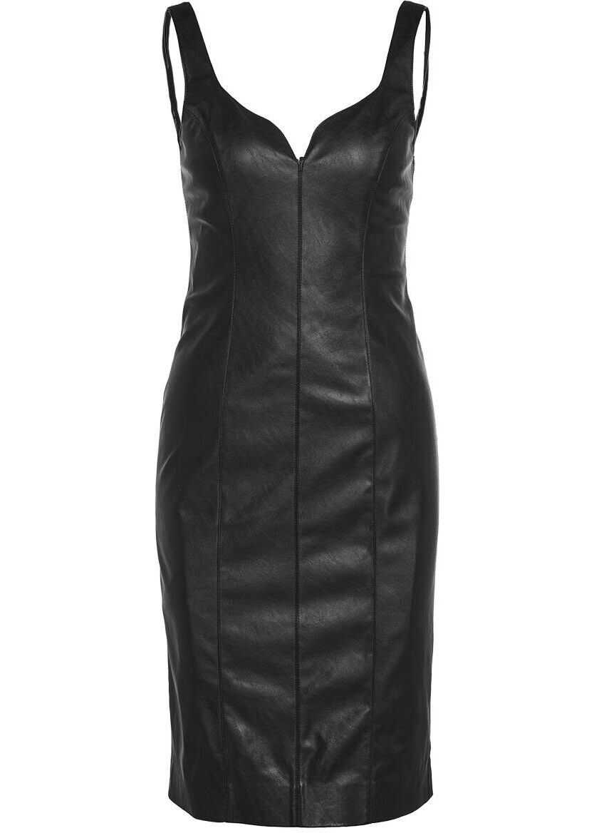 Pinko Dress "Pudico" in faux leather Black