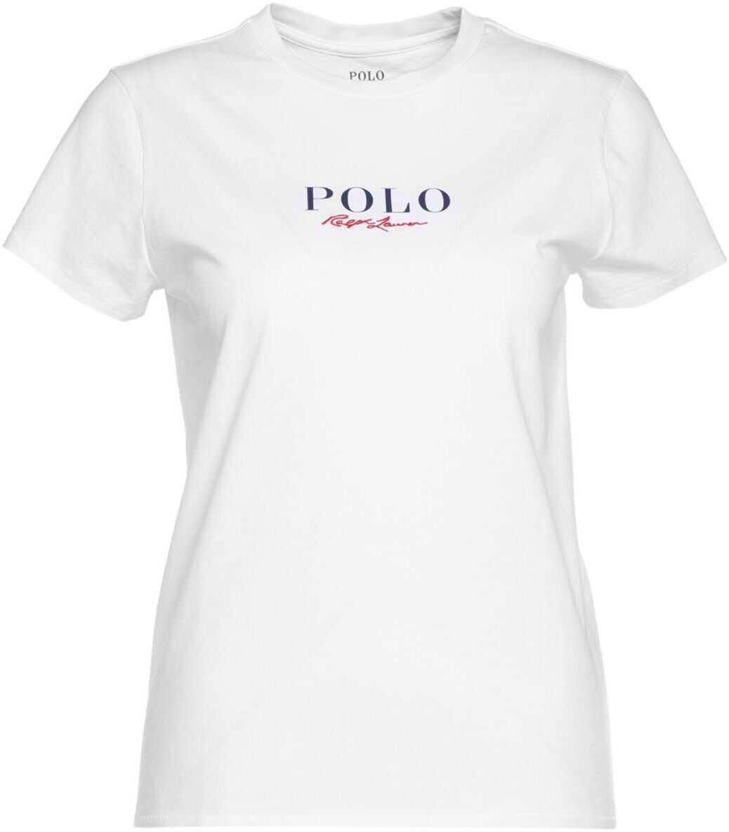 Ralph Lauren T-shirt with logo print and embroidery White