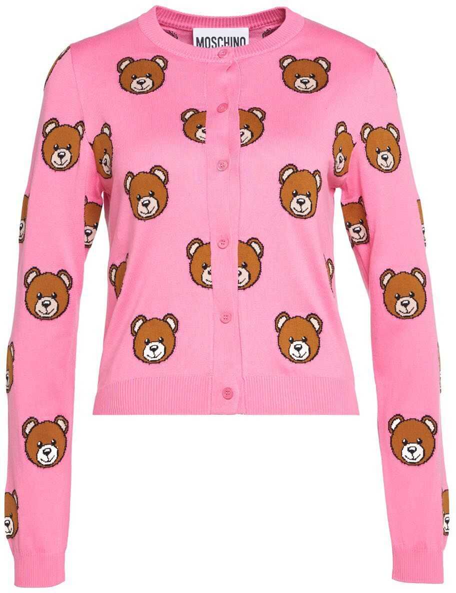 beast Rotten disinfect Moschino Printed cardigan Pink - Moschino - Pulovere si Cardigane Femei -  Pulovere Casual Femei
