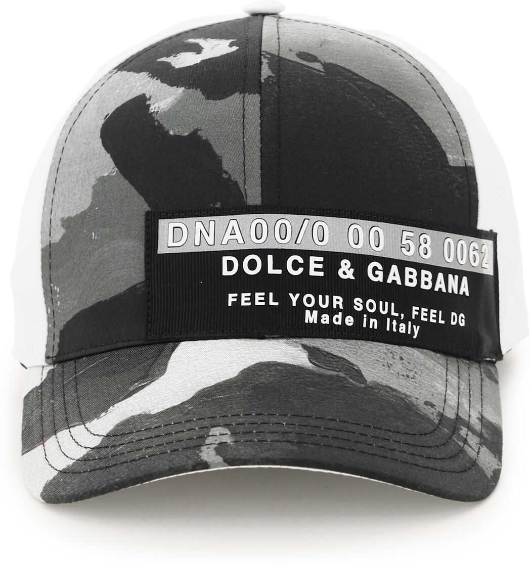 Dolce & Gabbana Baseball Cap Logo Patch CAMOUFLAGE 01 F MIST