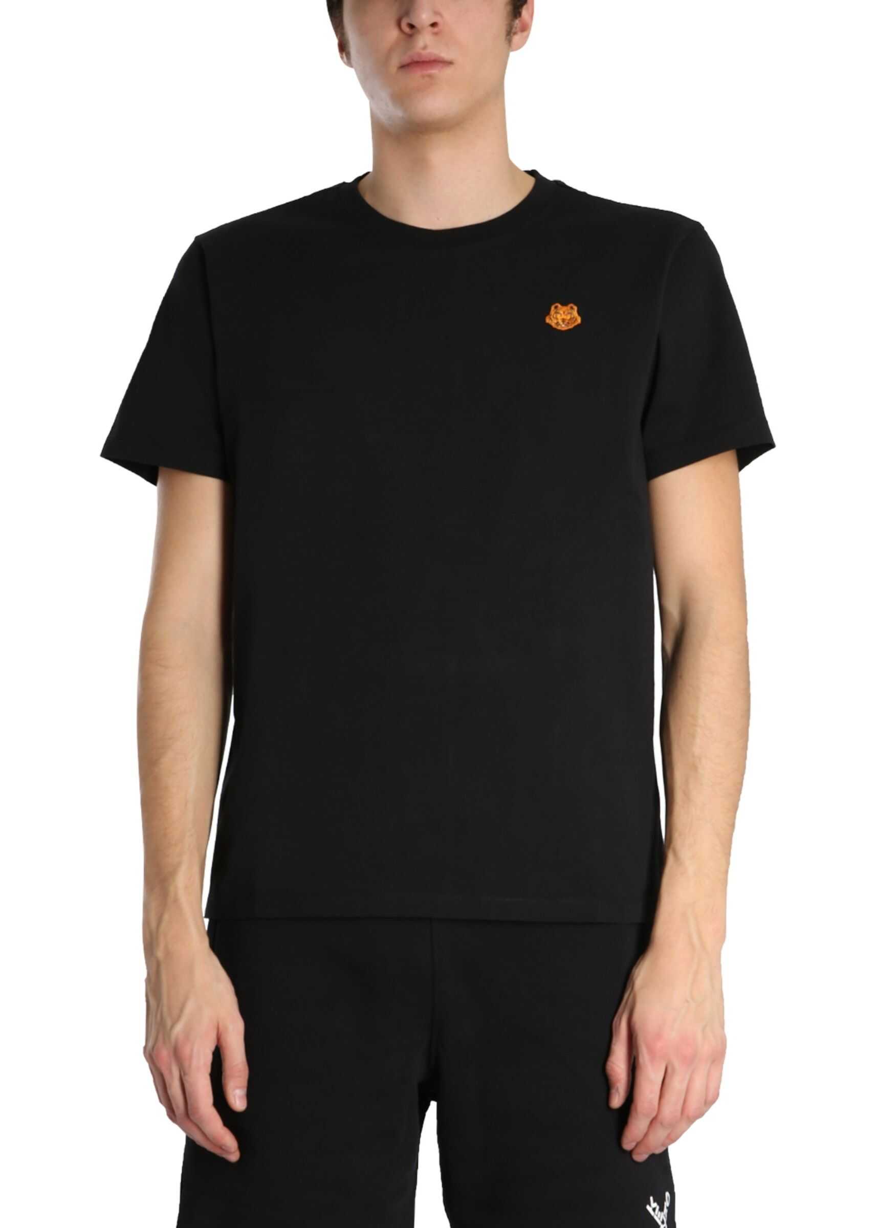 Kenzo T-Shirt With Tiger Crest BLACK