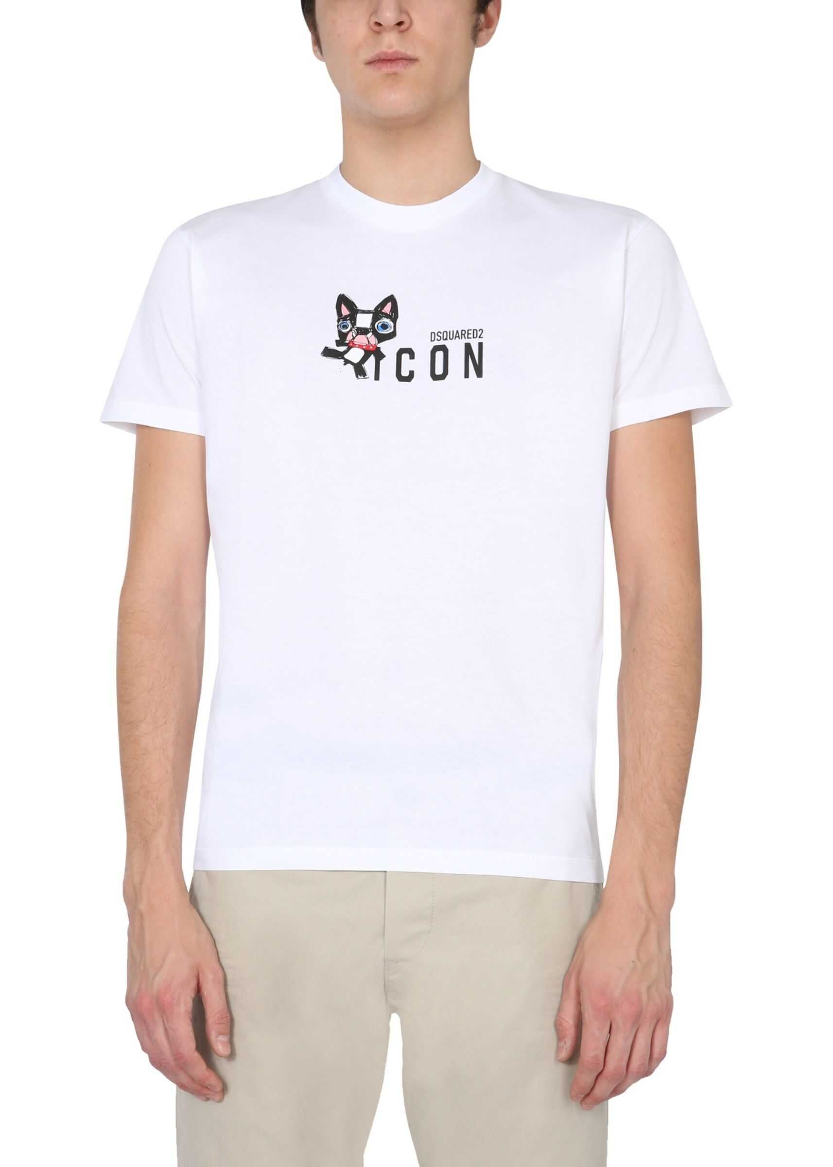 DSQUARED2 Mini Mascot T-Shirt WHITE