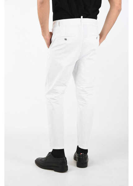 Blugi drepti DSQUARED2 17Cm Denim Stretch Regular Fit Jeans White Barbati (BM 8210689) 2