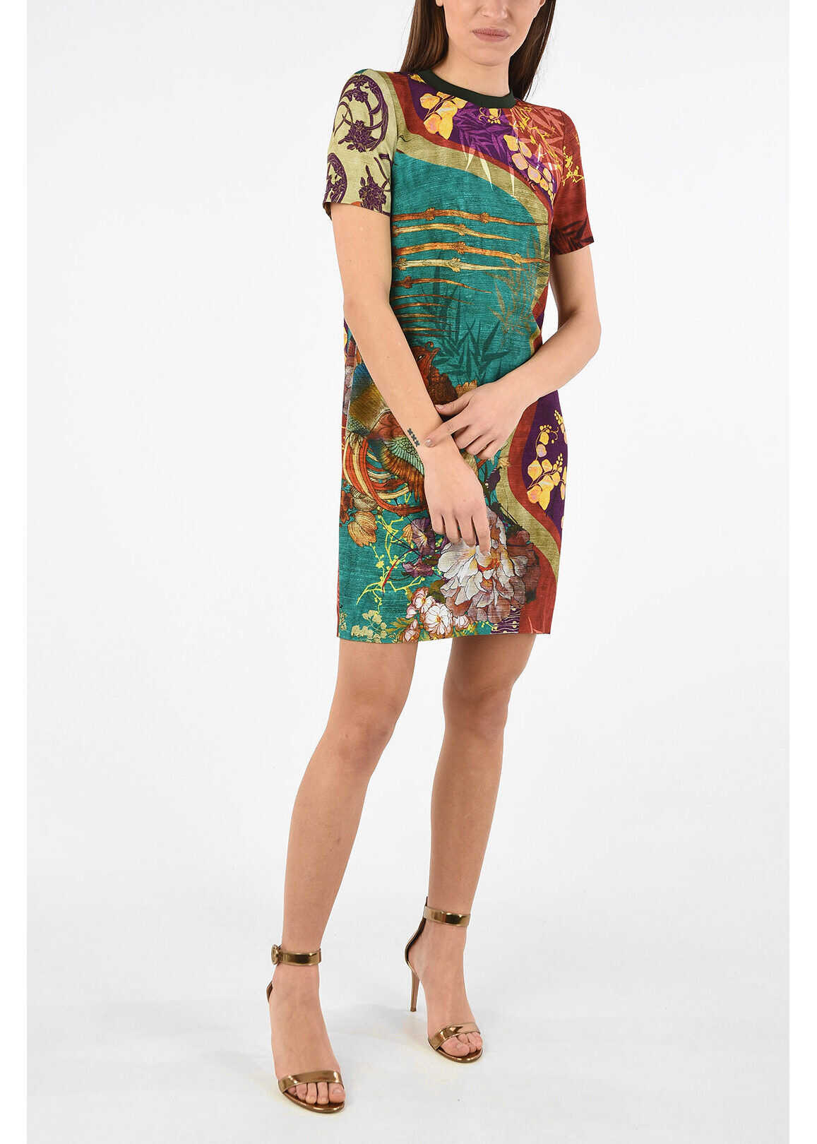 DSQUARED2 Floral-Print Mini Dress Multicolor