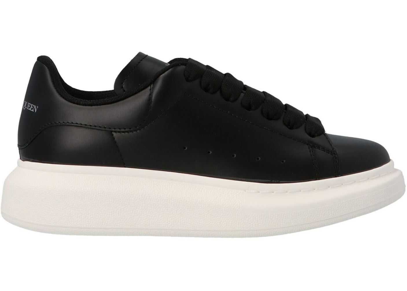 Alexander McQueen Oversize Sneakers In Black And White 650792WHZN01000 Black