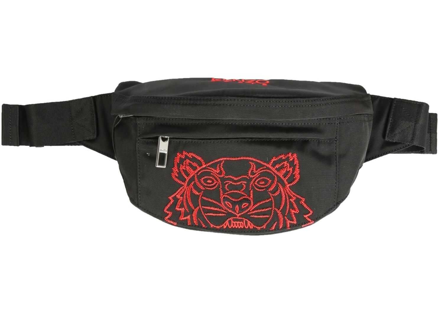 Kenzo Belt Bag With Embroidered Tiger BLACK