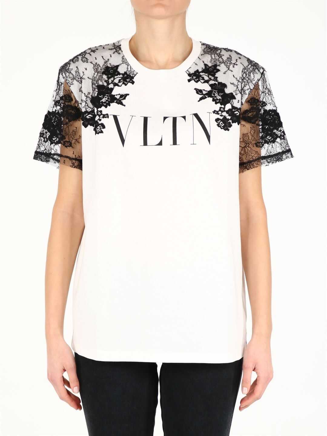Valentino Garavani Vltn T-Shirt With Lace White